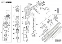 Bosch 3 601 D91 300 Gsn 90-34-Dk Pneumatic Nailgun 230 V / Eu Spare Parts